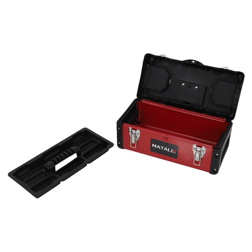 Homebase MATALL Thùng đựng đồ nghề dụng cụ bằng thép/nhựa 40.5x20x20 cm màu đen - đỏ