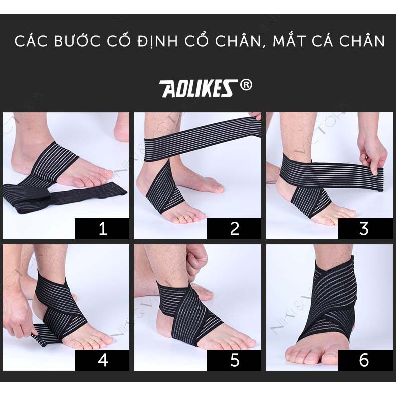 Băng quấn cố định cổ tay chân, dây đeo thể thao co giãn thoáng khí ngăn ngừa chấn thương 70cm