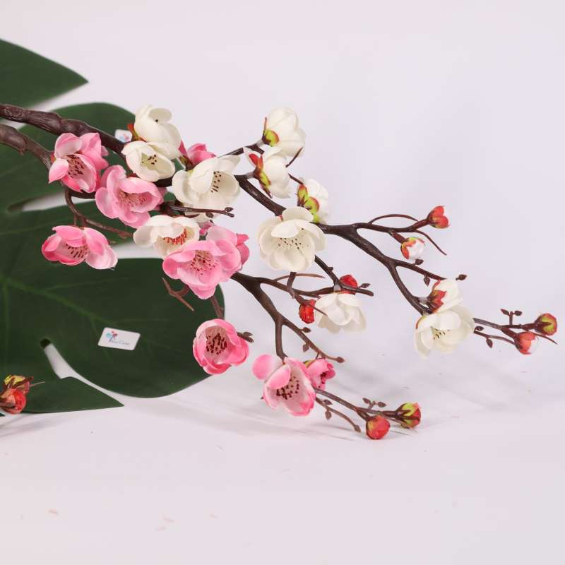 ORDER [ẢNH THẬT SHOP CHỤP] HOA ĐÀO LỤA peach blossom thân cành lớn 60cm trang trí nhà Tết