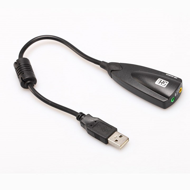 USB Sound card cao cấp 5Hv2 7.1 - Dây chia MIc và Loa từ cổng USB Hàng chính hãng