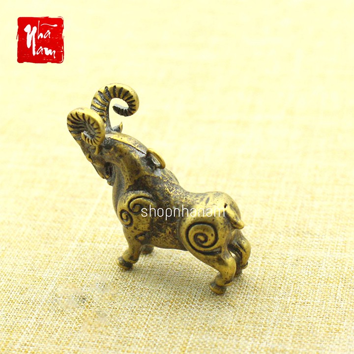 Tượng đồng phong thủy tượng dê linh vật tuổi mùi trang trí vật phẩm phong thủy