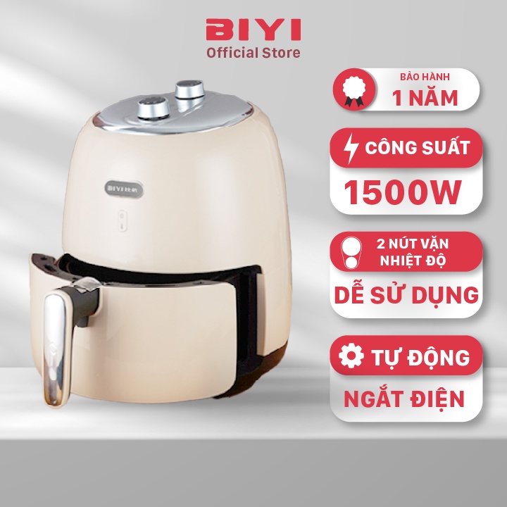 Nồi chiên không dầu BIYI AF-80 4,2L - 1500W tiện lợi - Bảo hành 12 tháng