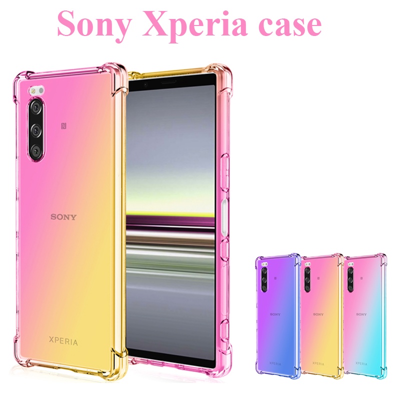 Ốp Điện Thoại Trong Suốt Chống Sốc Màu Gradient Cho Sony Xperia 5 II 8 10 1ii L4