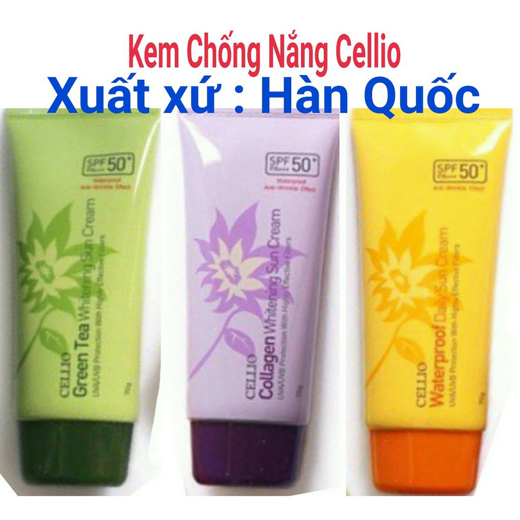 KEM CHỐNG NẮNG CELLIO SPF 50 PA++ BẢO VỆ DA KHỎI ÁNH NẮNG MẶT TRỜI [ Sơn Lương Shop Hà Nội ]