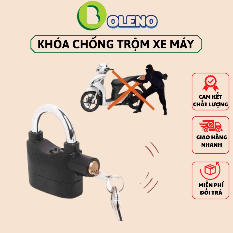 Khóa chống trộm có chuông báo động, chống nước, chống va đập, khóa chống trộm xe máy