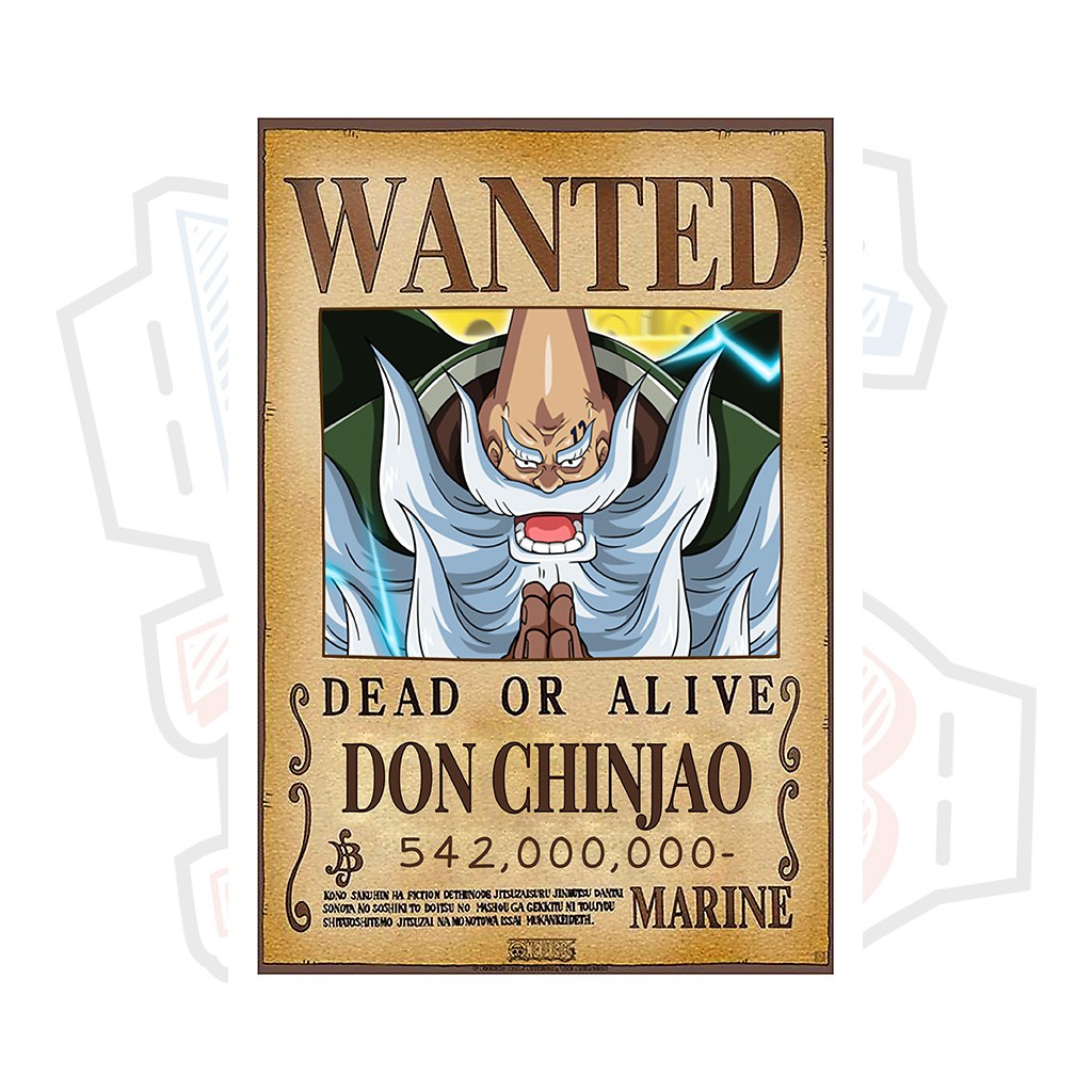 Poster truy nã Don Chinjao (Hạm đội Mũ Rơm) - One Piece