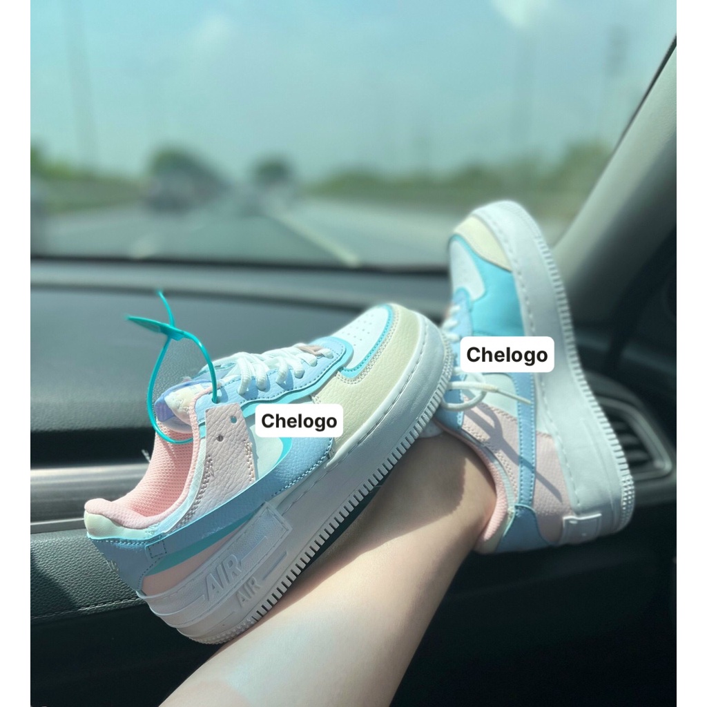 Giày thể thao Ni.ke af1 xanh vàng, giày sneaker xanh vàng full billbox