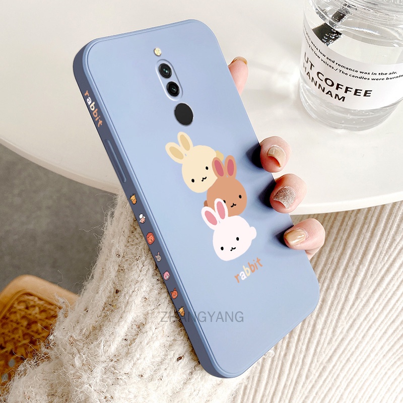 ốp lưng Redmi 8 Redmi 8a Ốp Điện Thoại TPU Silicone Hình Ba Chú Thỏ Đáng Yêu Kèm Dây Đeo Cho Redmi 8 Redmi 8a