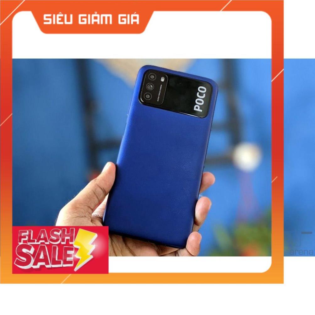 ( Siêu Sale ) Điện thoại Xiaomi POCO M3 (4GB/128GB) Thiết kế siêu độc đáo/ Pin 6000mAh- Cấu hình đẹp máy mới full box