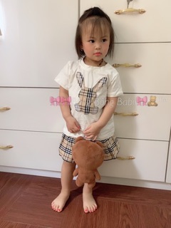 Set rời bbr kẻ cho bé gái