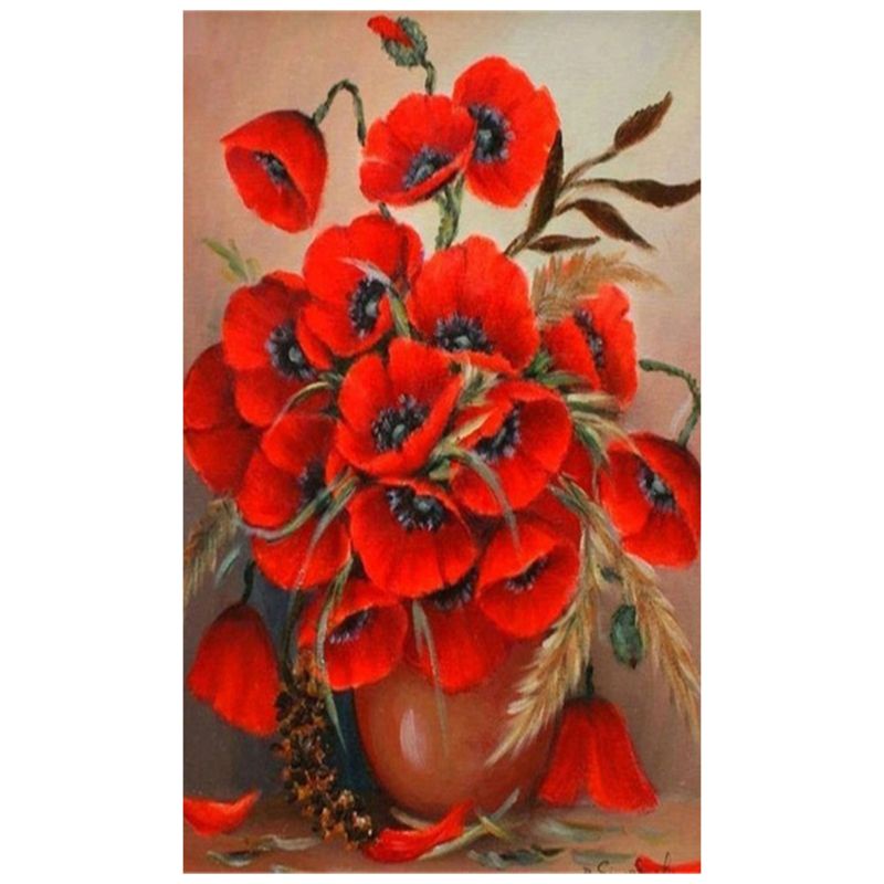 QQ Bộ Tranh Đính Đá 5D Họa Tiết Hoa Phong Cảnh Độc Đáo Trang Trí Nhà Cửa