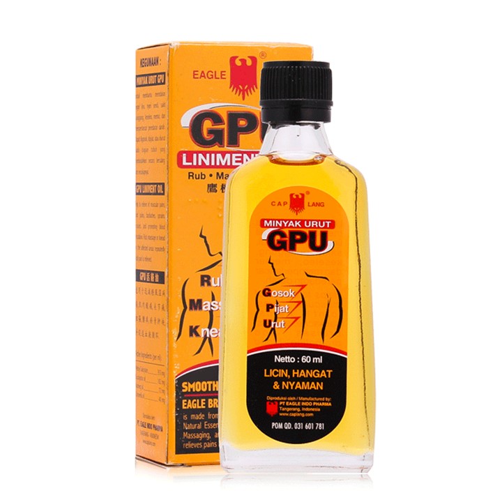 Dầu gừng xoa bóp MINYAK URUT GPU 60ml Indonexia