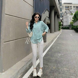 Sơ mi linen form basic