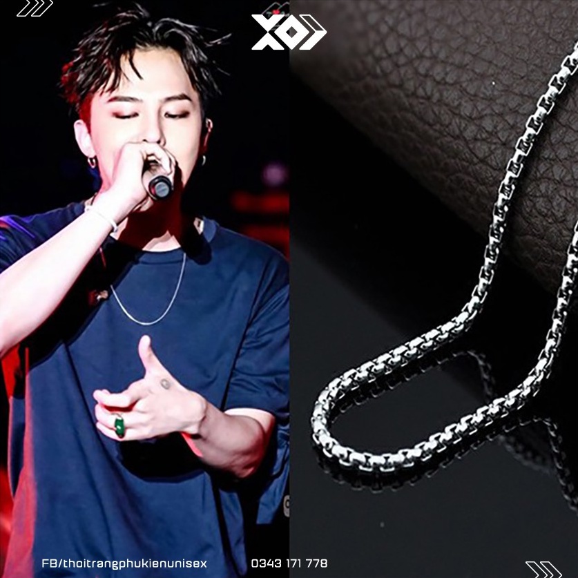 Dây chuyền nam Thép Titan sợi bông dừa 3MM phong cách hiphop phối đồ cực chất - Vòng cổ Titanium Steel Không Gỉ Unisex