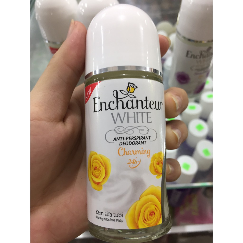 DẠNG SỮA Lăn khử mùi trắng da Enchanteur Charming 50ml, 25ml