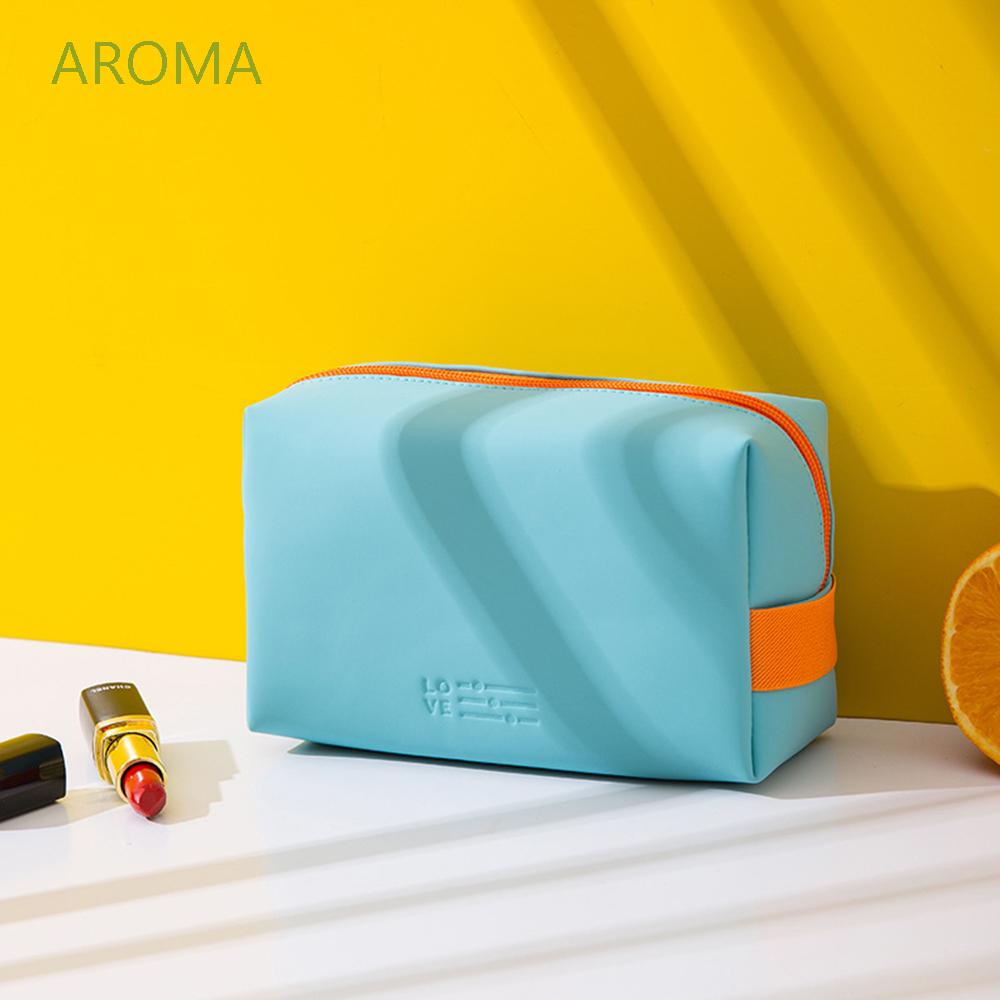 [Hàng mới về] Túi da PU chống nước đựng mỹ phẩm đa năng