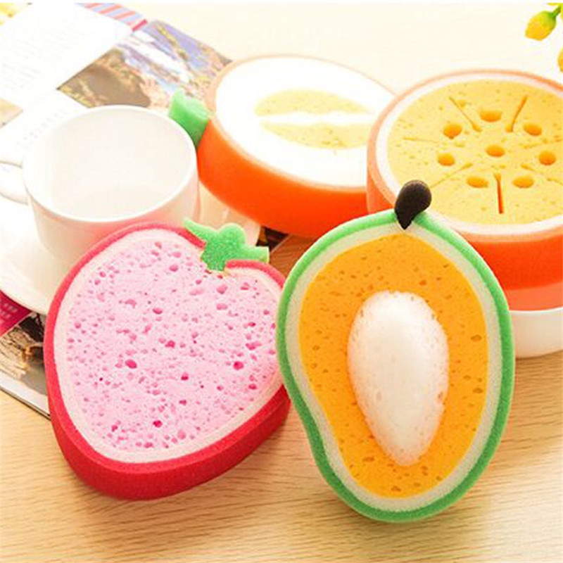 1 Miếng Bọt Biển Rửa Chén Hình Trái Cây Dễ Thương
