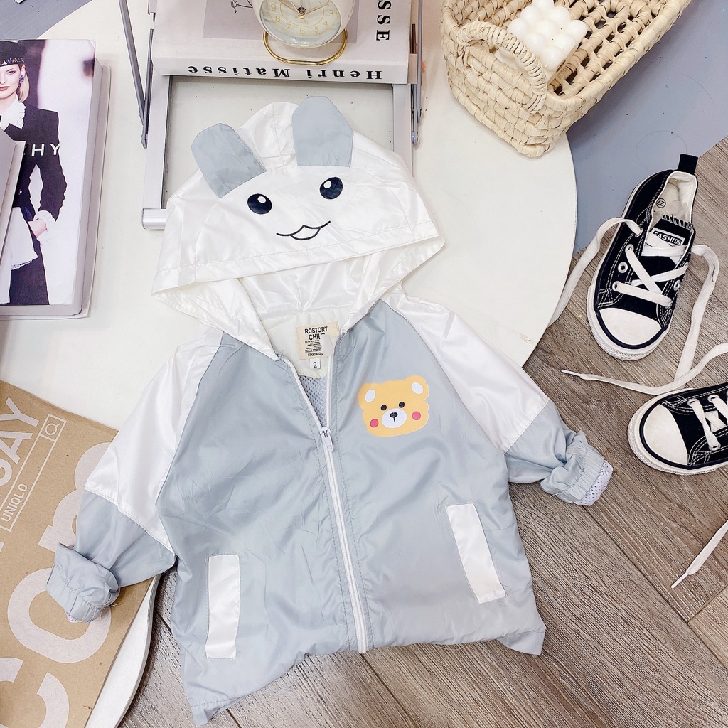 [Ảnh thật] Áo khoác gió 2 lớp cho bé trai bé gái siêu đáng yêu (10-22kg)