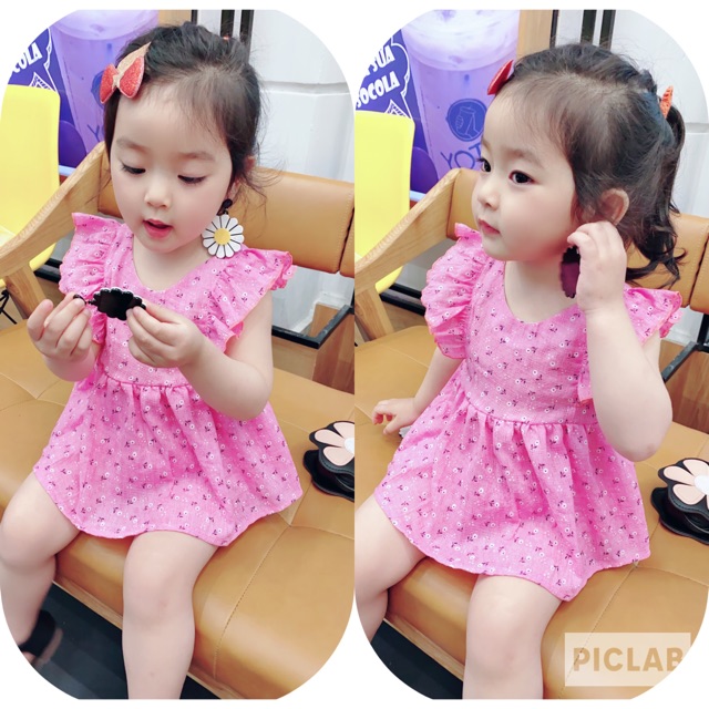 Bộ váy hoa siêu xinh, kute cho bé gái
