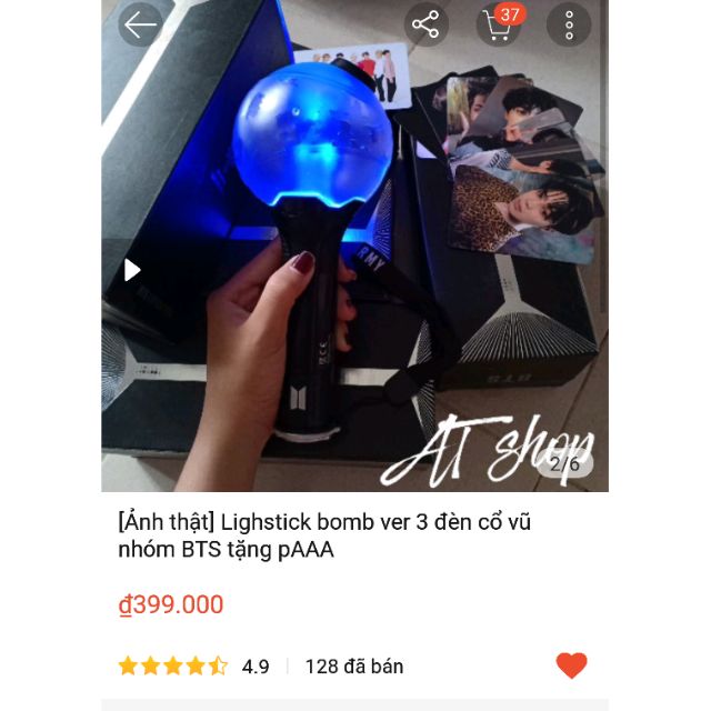 [Có sẵn] Đèn cổ vũ nhóm BTS