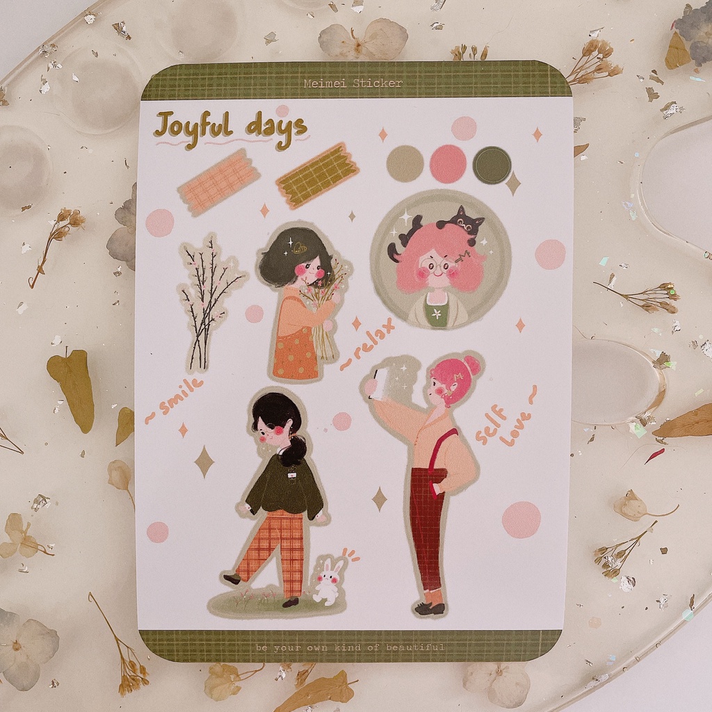 Joyful Days -  Sticker chống nước - Meimei Sticker