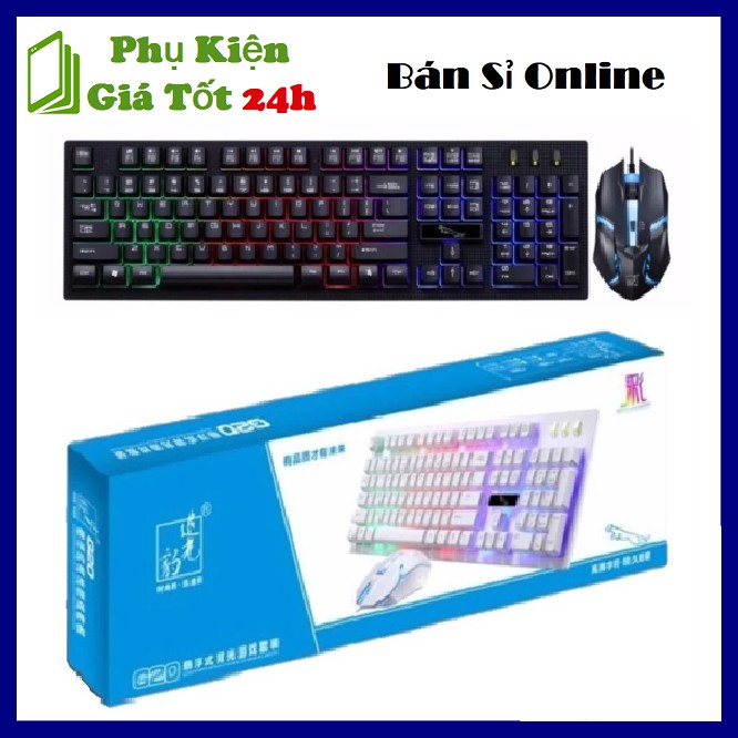 Bàn phím Kèm Chuột chuyên game thủ G20 LED đổi màu đen