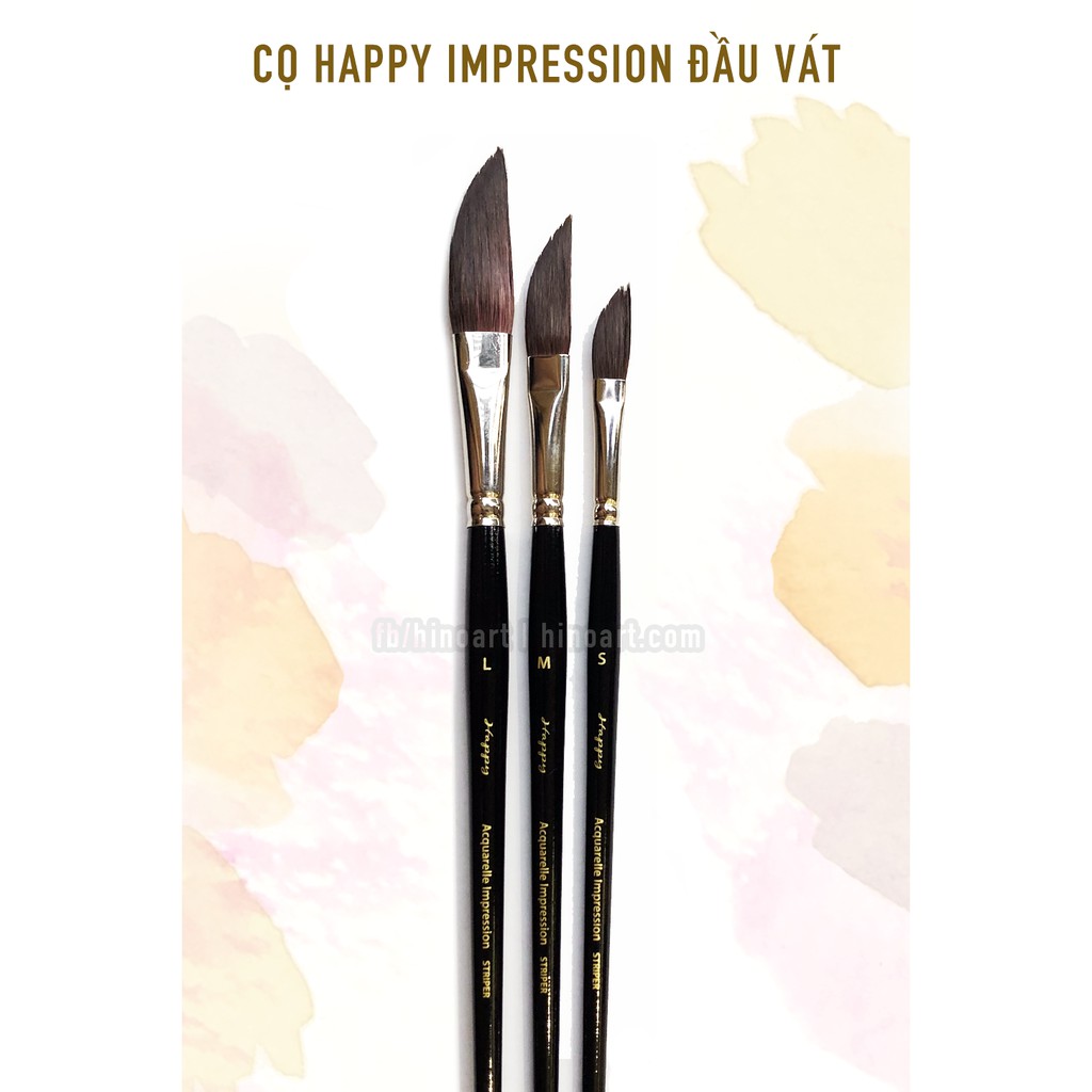 Cọ màu nước hạng họa sĩ Happy Aqua Impression - Đầu Vát (slanted edge)