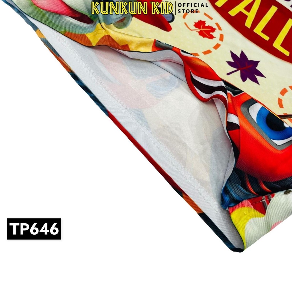 Quần áo bé trai thun lạnh in hình chú chó cứu hộ size từ 10-40kg Kunkun TP646 BL646