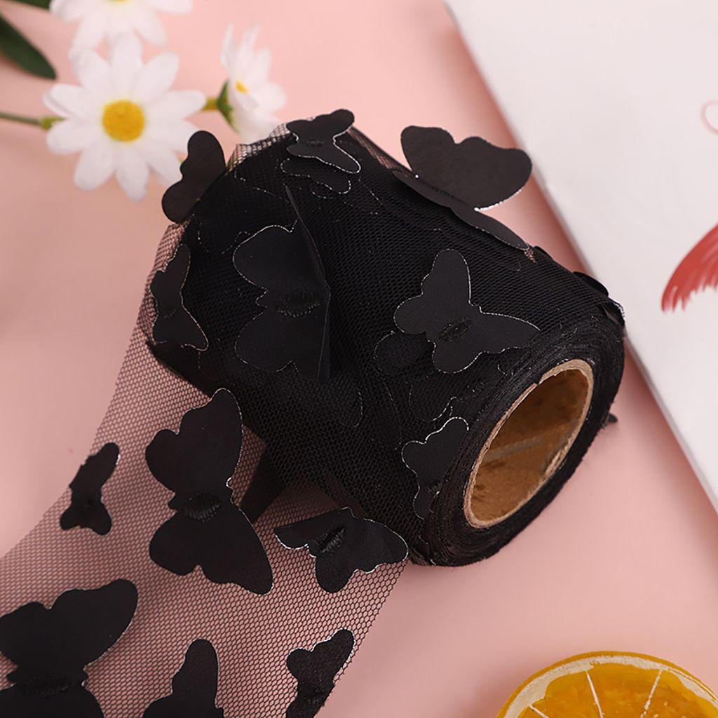 Cuộn Vải Tuyn Thêu Hình Bướm 10 yards / Cuộn DIY