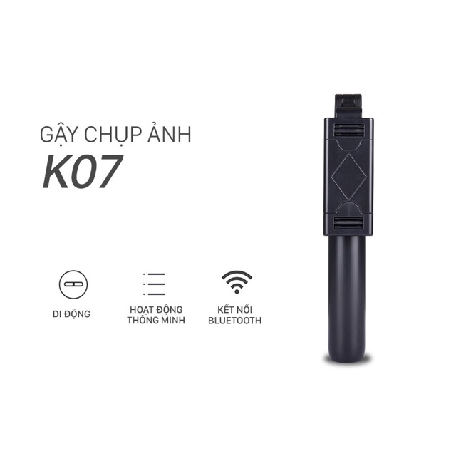 Gậy chụp ảnh tự sướng bluetooth 3 chân đa năng - Tripod K07