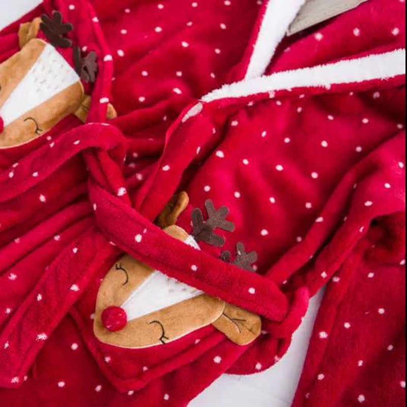 Áo Choàng Tắm Tay Dài Chất Liệu Lông Cừu San Hô Dày Dặn Giữ Ấm Mùa Thu Đông Họa Tiết Hoạt Hình Dễ Thương Cho Nữ | BigBuy360 - bigbuy360.vn