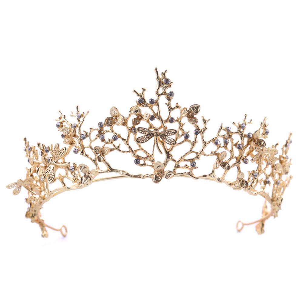 Vương Miện Cài Tóc Cô Dâu Hình Chuồn Chuồn|Băng Đô Cài Tóc Màu Sắc Cho Cô Dâu|Phụ Kiện Tóc Giả