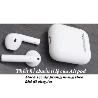 Tai nghe Airpod 2/ i12 cảm ứng vân tay 1 chạm hỗ trợ đàm thoại nghe nhạc cực chất