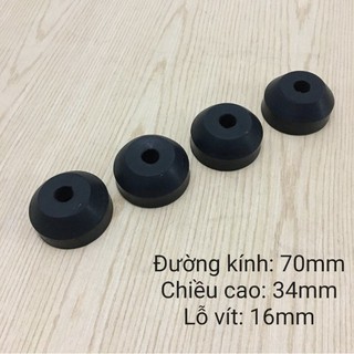 Chân cao su phi 70mm, cao 34mm (Giá 4 cái)