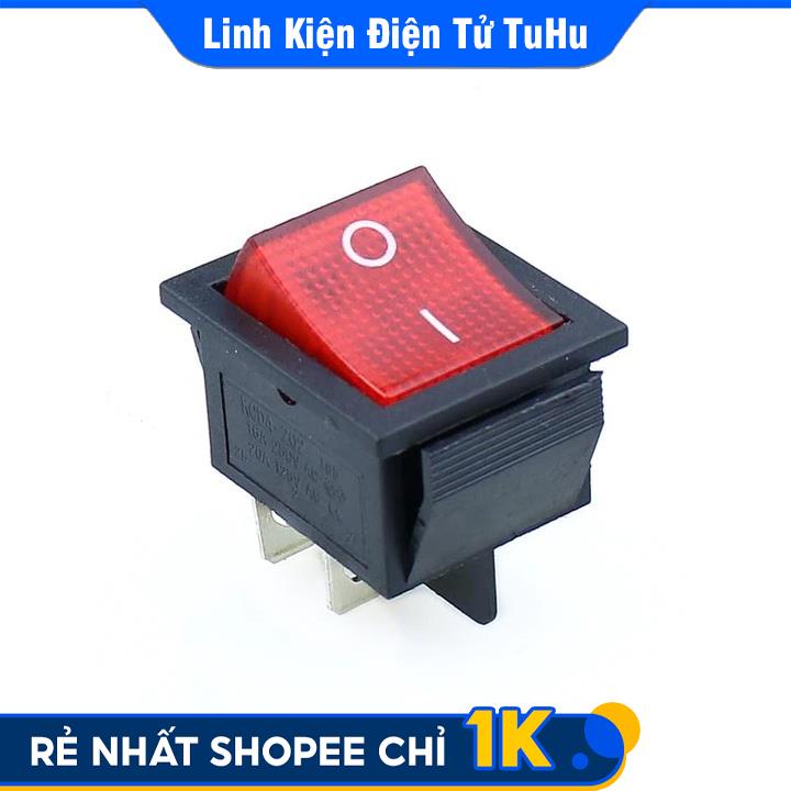 Công tắc bập bênh - KCD4 16A/250V 4Pin 31x25mm
