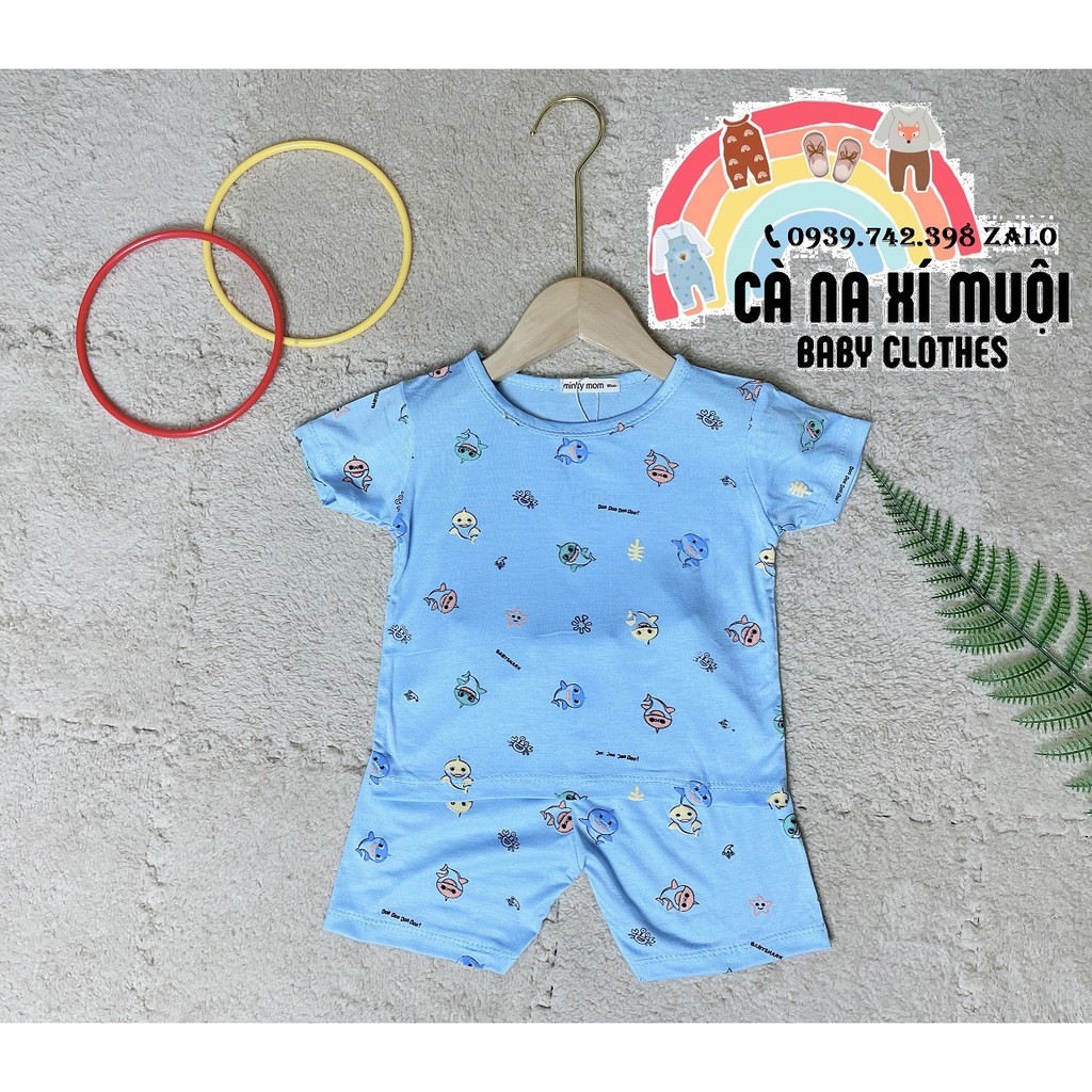 FULLSIZE 6-25KGFREE SHIP Bộ Minky Mom Thun Lạnh Ngắn Tay Hàng Chuẩn Hoạ Tiết Dể Thương Cho Bé Gái Bé Trai, Đủ Màu