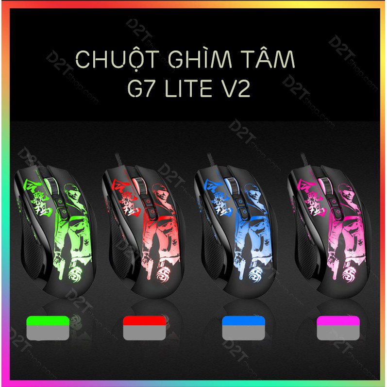 Chuột gaming G7 Lite V2 | PHIÊN BẢN MỚI | Ghìm tâm cực chuẩn, autotap nhanh, chơi trên cả điện thoại và PC