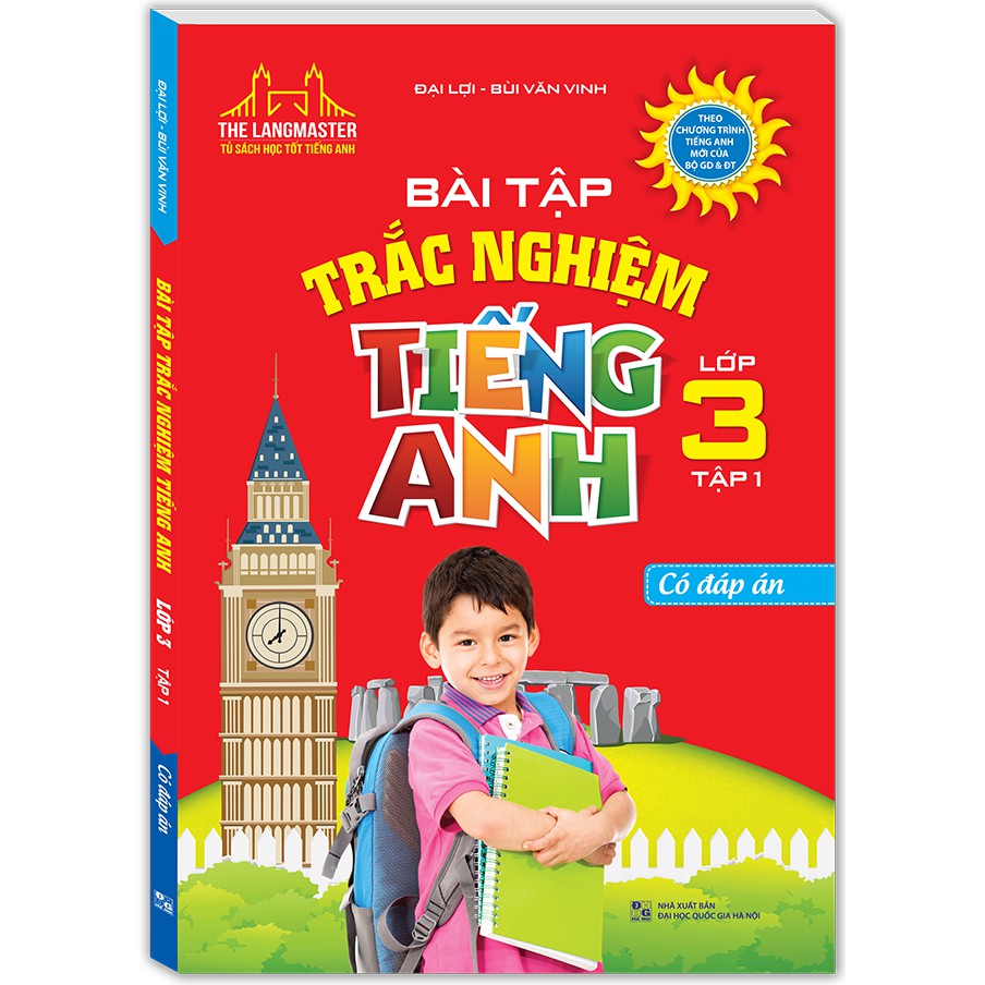 Sách- Bài tập trắc nghiệm tiếng Anh lớp 3 tập 1 - Có đáp án