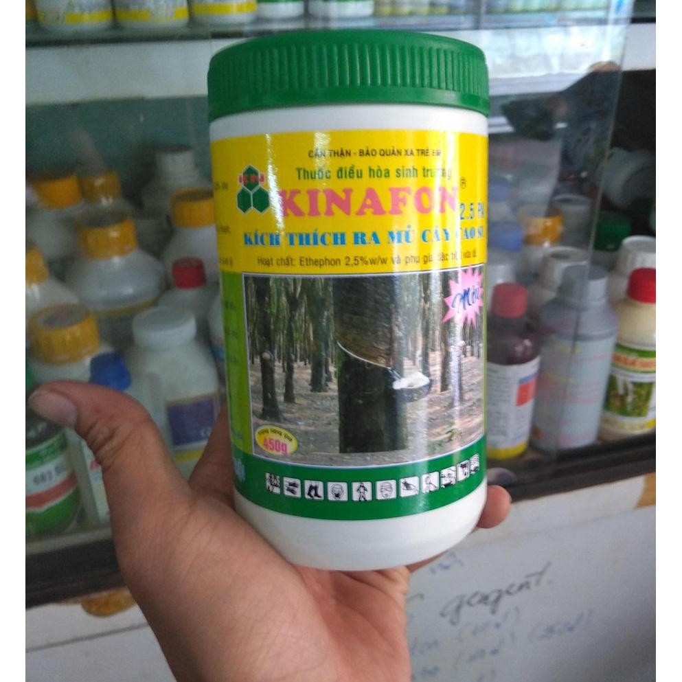 KINAFON 2.5PA Kích thích mủ cao su (hủ 450g) (thành phần ethephon 2.5% và phụ gia đặc biệt)