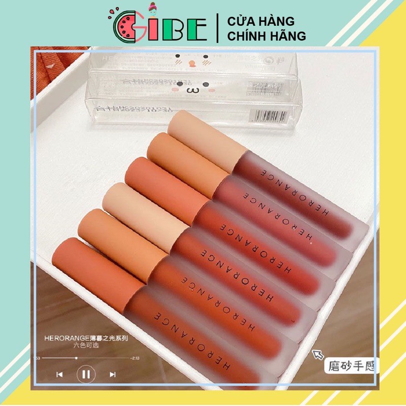 Son Herorange vỏ nhung nội địa Trung sang trọng màu hot | Thế Giới Skin Care