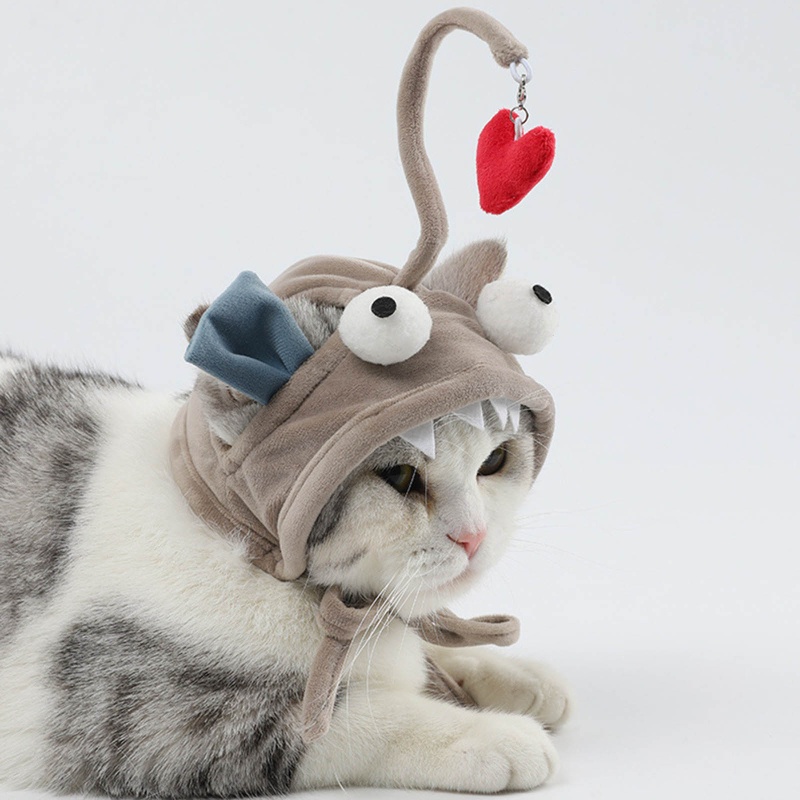 Mũ Mềm May Mắn Đính Tua Rua Cho Mèo