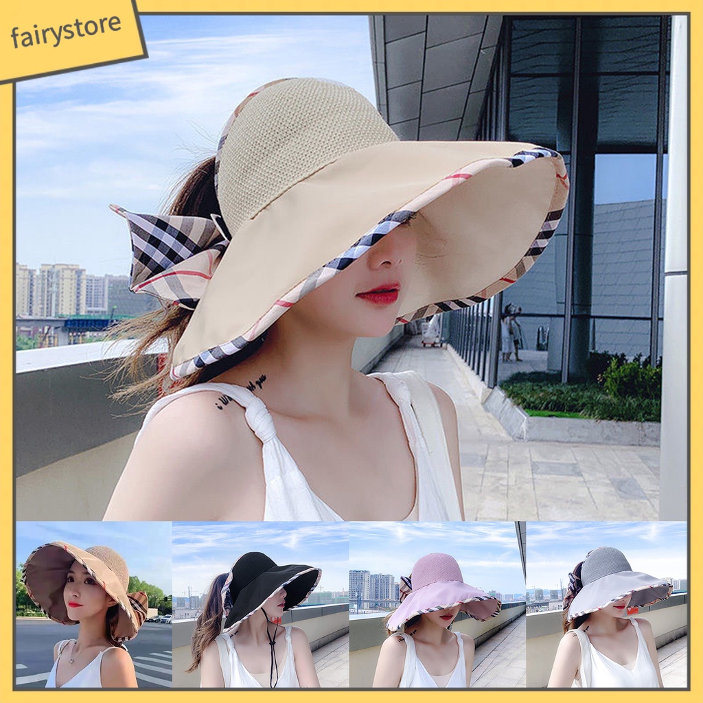 Nón Vành Rộng Bằng Polyester Thoáng Khí Dành Cho Nữ