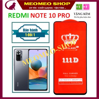 😻DEAL SỐC😻 Kính Cường Lực Xiaomi Redmi Note 10 Pro - Full màn hình 111D và trong suốt - Độ cứng 10H.