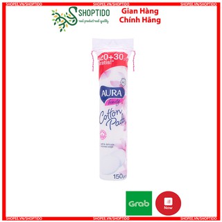 Bông tẩy trang 🌸FREESHIP🌸Bông Aura Beauty Cotton Pads 150 Miếng không bị xơ, dát mặt
