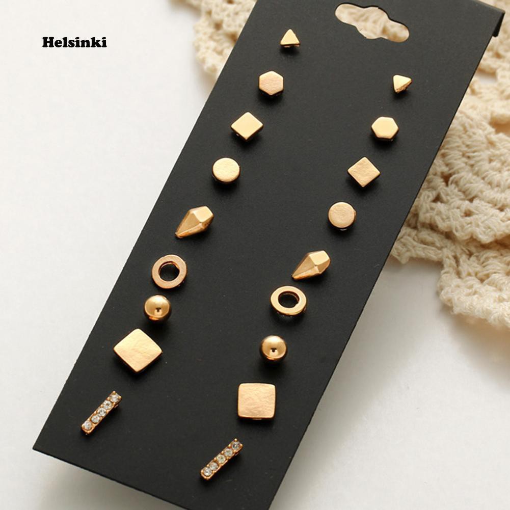 Set 9 Cặp Hoa Tai Thời Trang Dành Cho Nữ