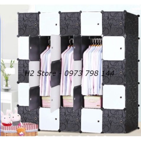 [RẺ NHẤT SHOPEE] TỦ NHỰA LẮP GHÉP 25 Ô VÁCH ĐEN ĐỂ ĐỒ ĐA NĂNG THÔNG MINH sâu 47cm