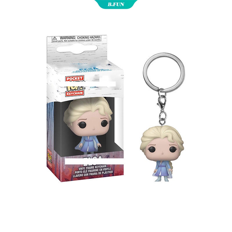 Móc khóa mặt nhân vật búp bê Elsa Olaf Anna Frozen Funko Pop 2 inch