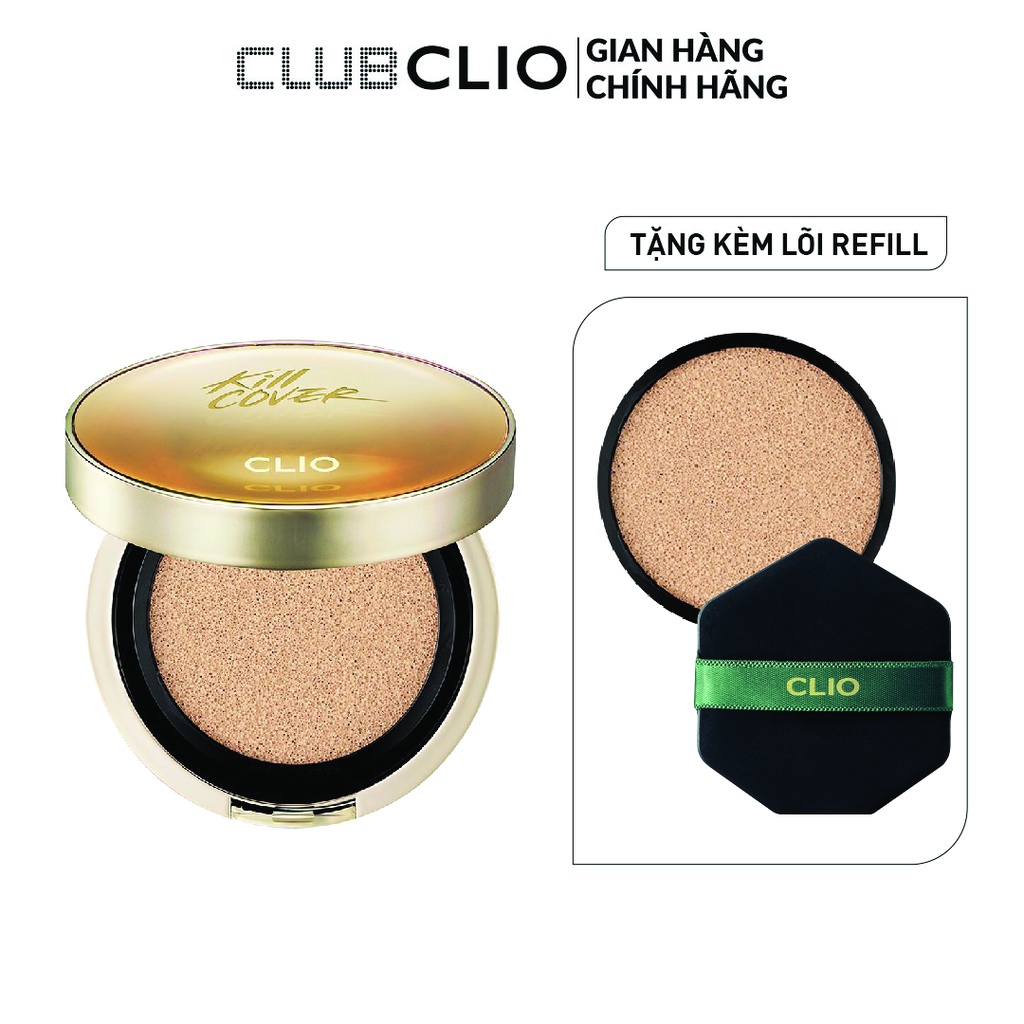 Phấn Nước Trang Điểm Clio Kill Cover Cica Serum Cushion 15G (Tặng 1 lõi Refill)