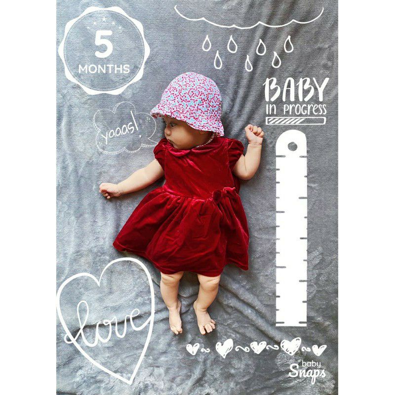 Váy nhung đỏ Hm dư xịn cho bé gái 4/6m