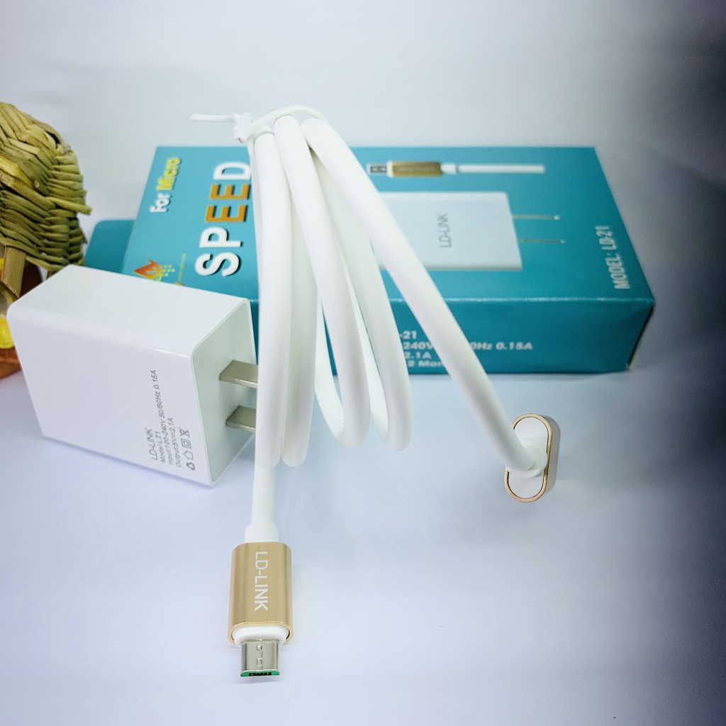 Bộ sạc nhanh Android Micro chính hãng Ldlink cho Samsung/vivo/oppo/huawei/vsmart/nokia/redmi/relame